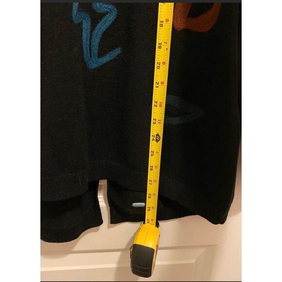 Joseph Ribkoff Black Sweater front Colorful Details - Picture 8 of 9